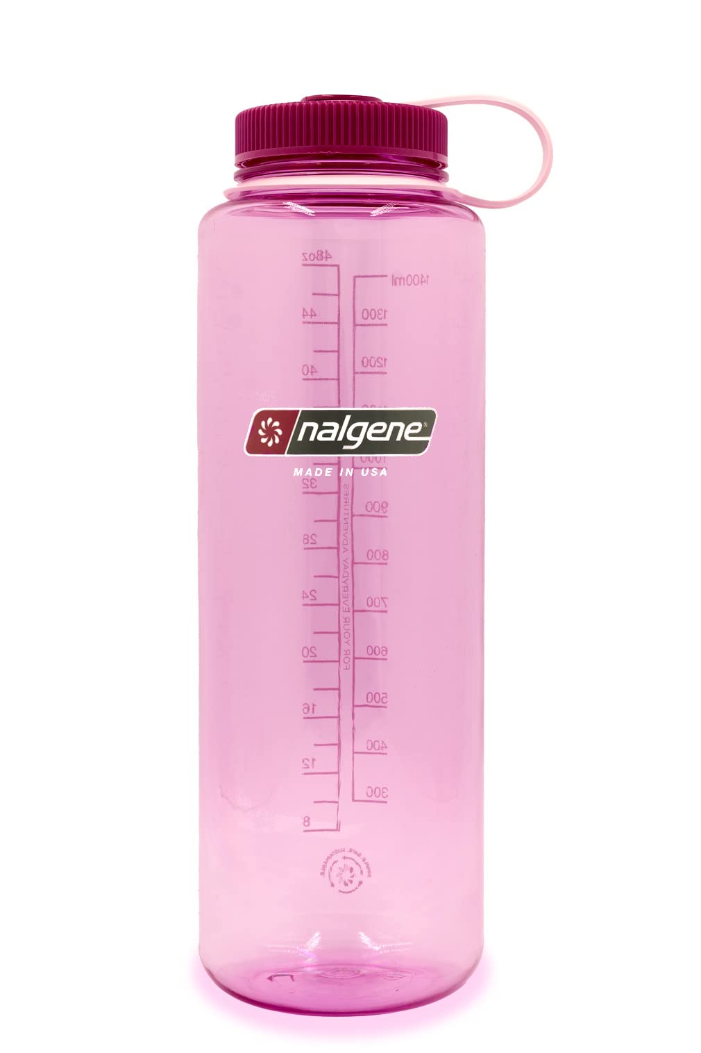 Nalgene Sustain Tritan BPA-Free Water Bottle Made with Material Derived from 50% Plastic Waste, 48 OZ, Wide Mouth, Cosmo-1