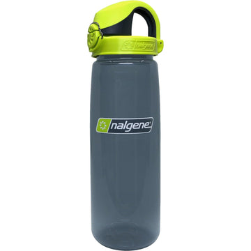 Nalgene Sustain Tritan BPA-Free On The Fly Water Bottle Made with Material Derived from 50% Plastic Waste, 24 OZ, Charcoal with Lime-1