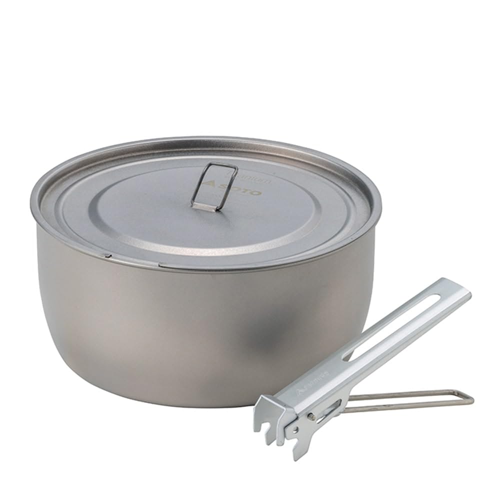 SOTO Titanium Pot, Ultralight Backpacking Pot with Lifter for Camping Hiking, Backpacking, Outdoor & Picnic (1100ml)-1