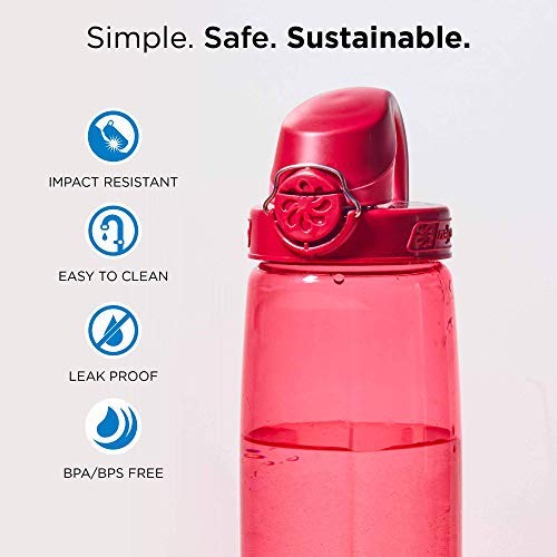 Nalgene Sustain Tritan BPA-Free On The Fly Water Bottle Made with Material Derived from 50% Plastic Waste, 24 OZ, Clear with Sprout-2