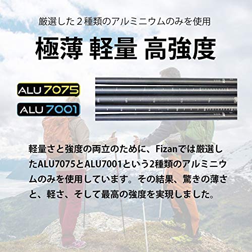 Fizan Compact Unisex Trekking Poles - Adult, Black, One Size-7