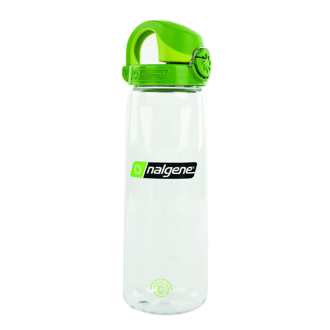 Nalgene Sustain Tritan BPA-Free On The Fly Water Bottle Made with Material Derived from 50% Plastic Waste, 24 OZ, Clear with Sprout-1