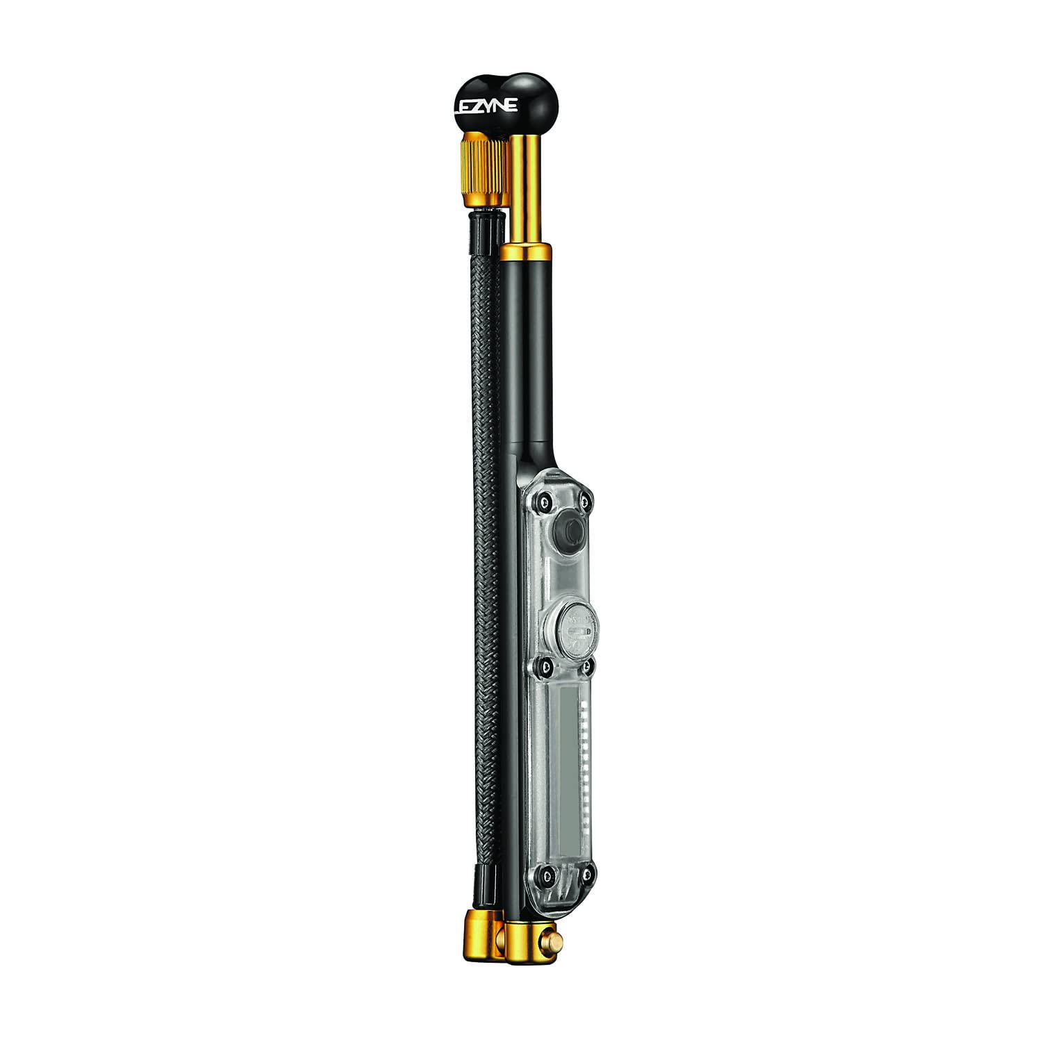 LEZYNE mini pump digital shock drive, 350 PSI air pump, black gold, one size-2