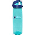 Nalgene Sustain Tritan BPA-Free On The Fly Water Bottle Made with Material Derived from 50% Plastic Waste, 24 OZ, Blue with Aqua-1