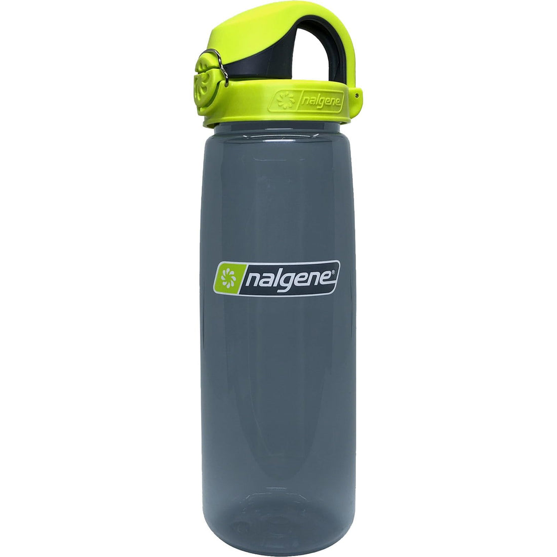 Nalgene Sustain Tritan BPA-Free On The Fly Water Bottle Made with Material Derived from 50% Plastic Waste, 24 OZ, Charcoal with Lime-1