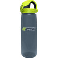 Nalgene Sustain Tritan BPA-Free On The Fly Water Bottle Made with Material Derived from 50% Plastic Waste, 24 OZ, Charcoal with Lime-1