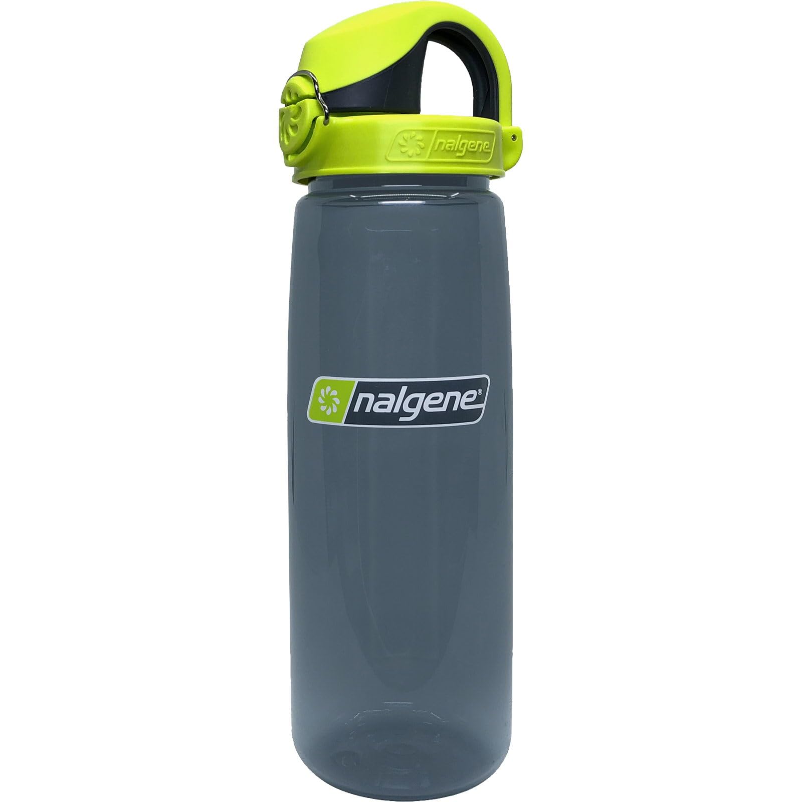 Nalgene Sustain Tritan BPA-Free On The Fly Water Bottle Made with Material Derived from 50% Plastic Waste, 24 OZ, Charcoal with Lime-1