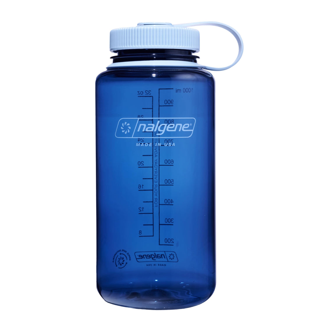 Nalgene Water Bottle - Lightweight Sustain Tritan BPA-Free Shatterproof Bottle for Backpacking, Hiking, Gym, 32 OZ, Wide Mouth, Indigo-1