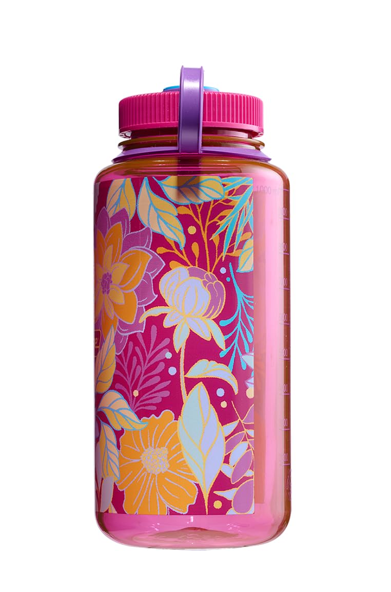 Nalgene Water Bottle 'WH Sustain' – 1 Litre Botanical Florals-3