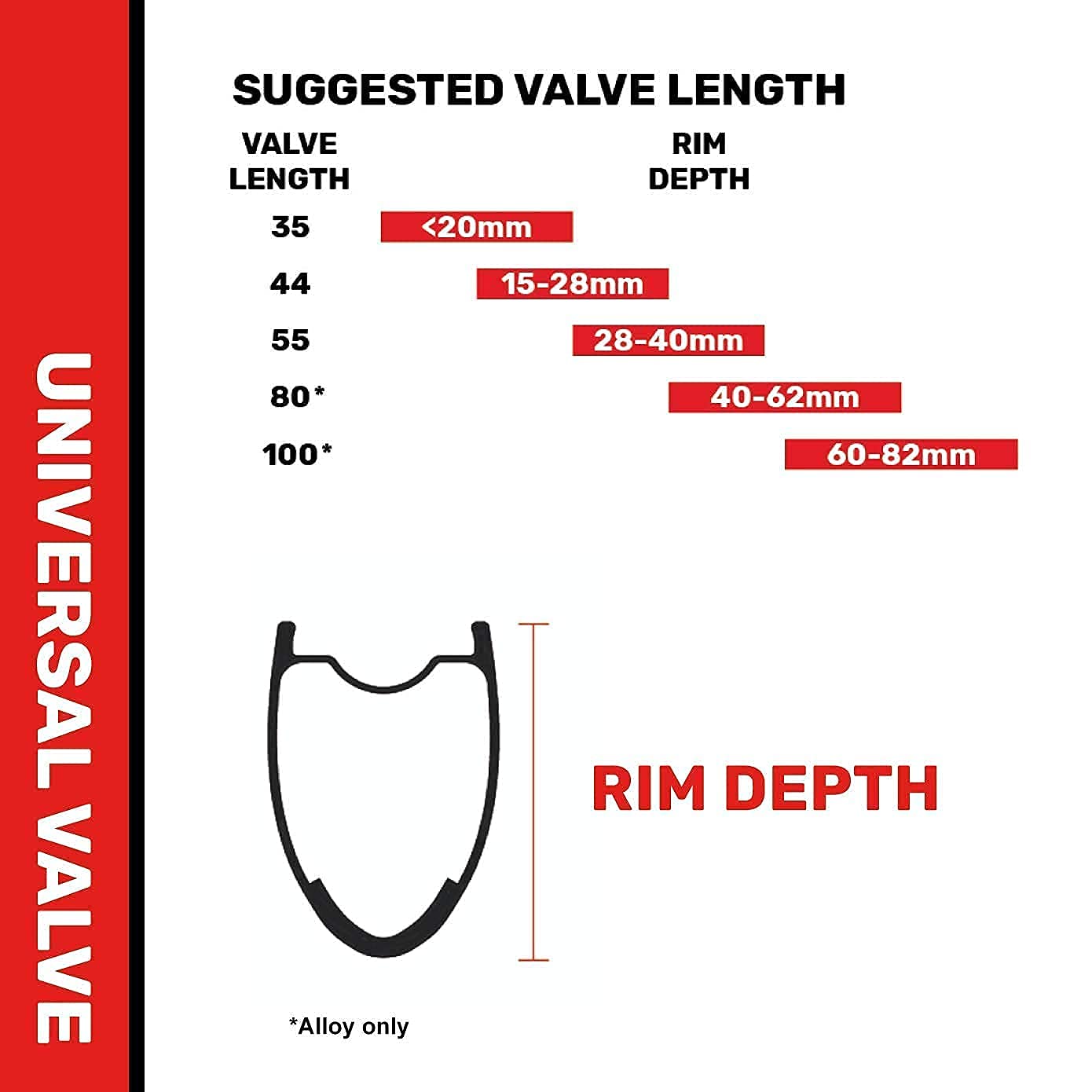 Stan'S Notubes As0149 Universal Valve Aluminium, Black Up to 8 mm Valve Hole, 55 mm-3
