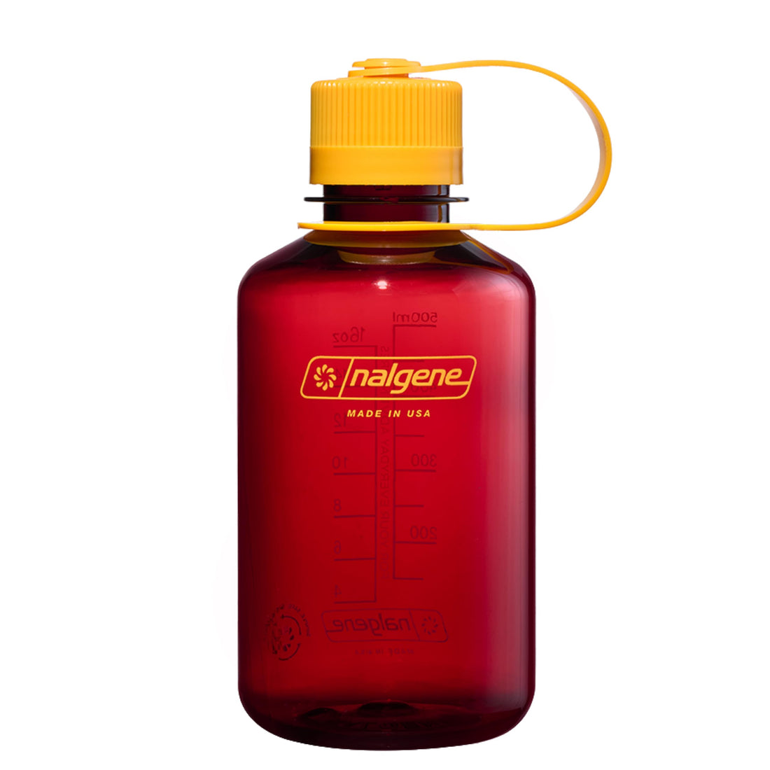 Nalgene Water Bottle - Lightweight Sustain Tritan BPA-Free Shatterproof Bottle for Backpacking, Hiking, Gym, 16 OZ, Narrow Mouth, Laker-1