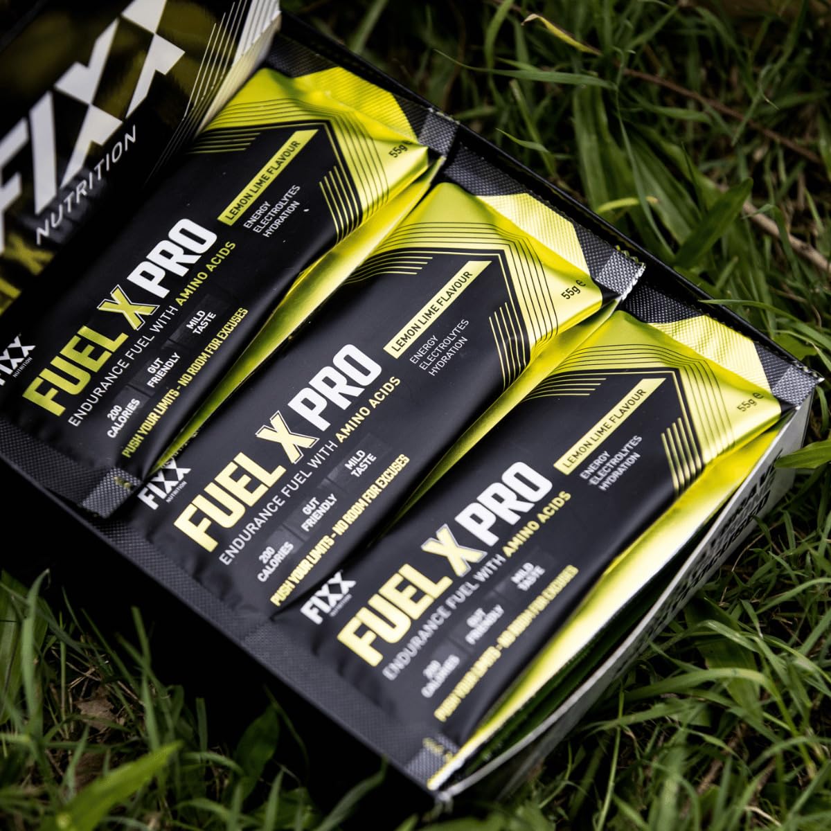 Fixx Nutrition Fuel X Pro Endurance Fuel With Amino Acids - Energy, Electrolytes, Hydration - Box of 12 x 55g Sachets (Raspberry)-3