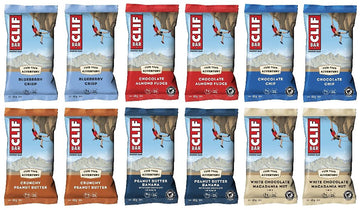 CLIF Bar ENERGY BAR Mixed Flavour Variety-Pack x 12 bars Nutritional Bar Source of Plant Based Protein 12 bars x 68g-1
