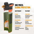 GRAYL GeoPress 710 ml Outdoor Water Filter Drinking Water I Eliminates 99.99% of All Bacteria and Viruses I Perfect for Camping, Survival and Travel (Oasis Green)-6