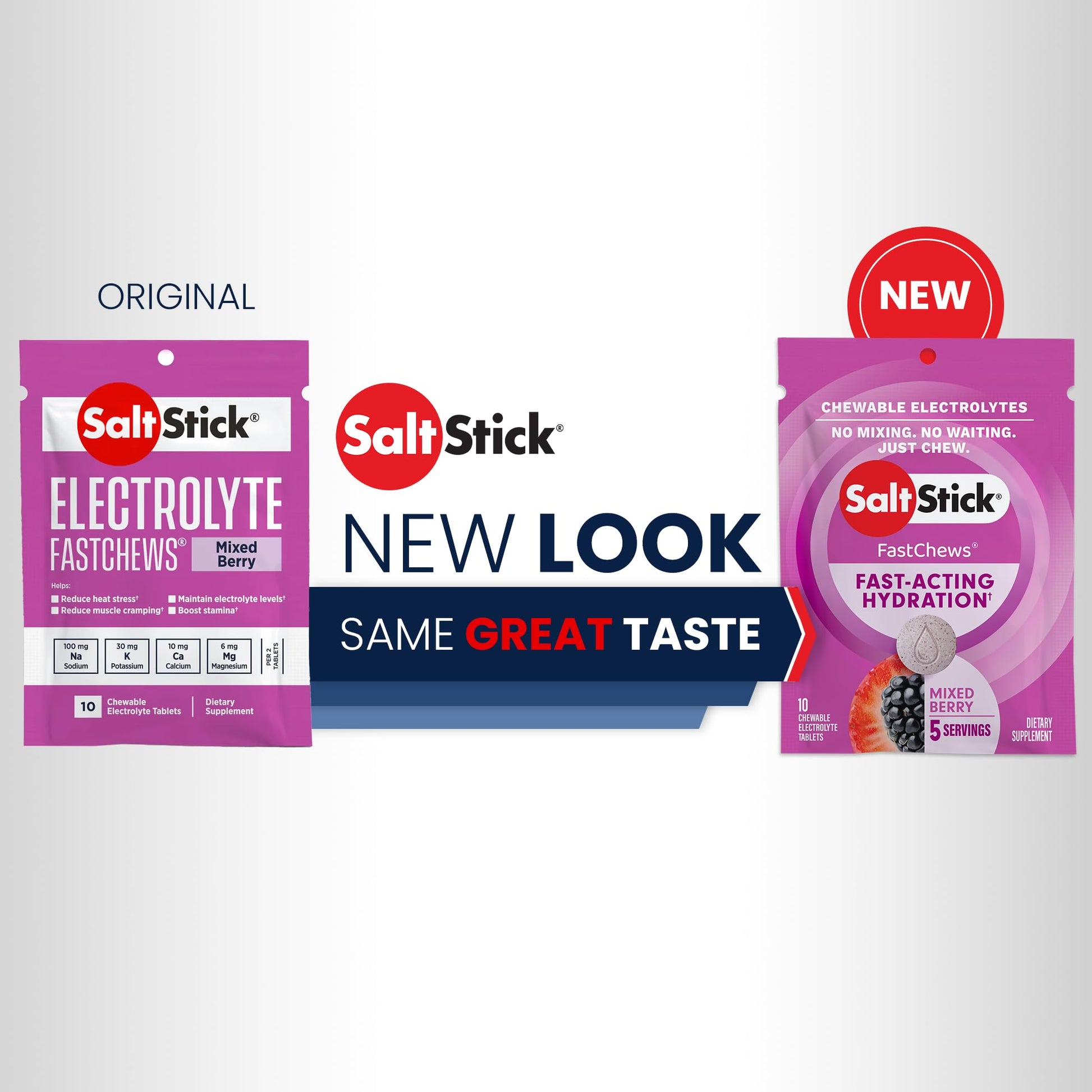 Saltstick Fastchews Electrolyte Replacement - Pack of 10 Chews (Mixed Berry)-2