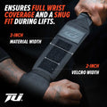Industry Wrist Wraps - No Thumb Loop Lifting Straps - Wrist Straps For Men & Women. Gym, Crossfit, Power Lifting, Body Building, Weightlifting, Deadlift (Blackout, 24