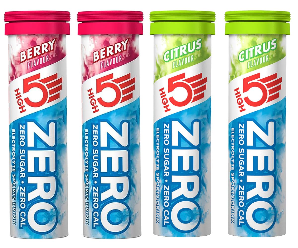 HIGH5 ZERO Hydration Electrolyte Sports Drink Dissolvable Tablets - 10 Tablets Per Tube - 4 x Tubes (40 Tablets Total)