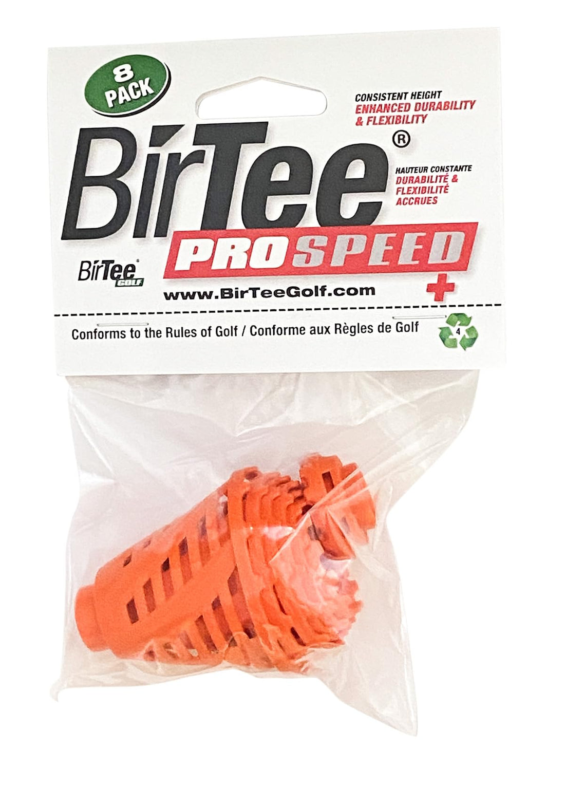 BirTee Golf Tees - PRO Speed Plus with Flexibility & Durability - 8 Pack. Indoor Golf Tees/Golf Simulator Tees/Winter Plastic Golf Tees (Blue)-1