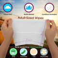 Butt Napkins - Water-Based Flushable Wipes, Individually Wrapped, For On-The-Go & Travel, Running, Camping, Festivals. Unscented & Hypoallergenic, Adult Sized (Camping, 5 Count (Pack of 1))-5