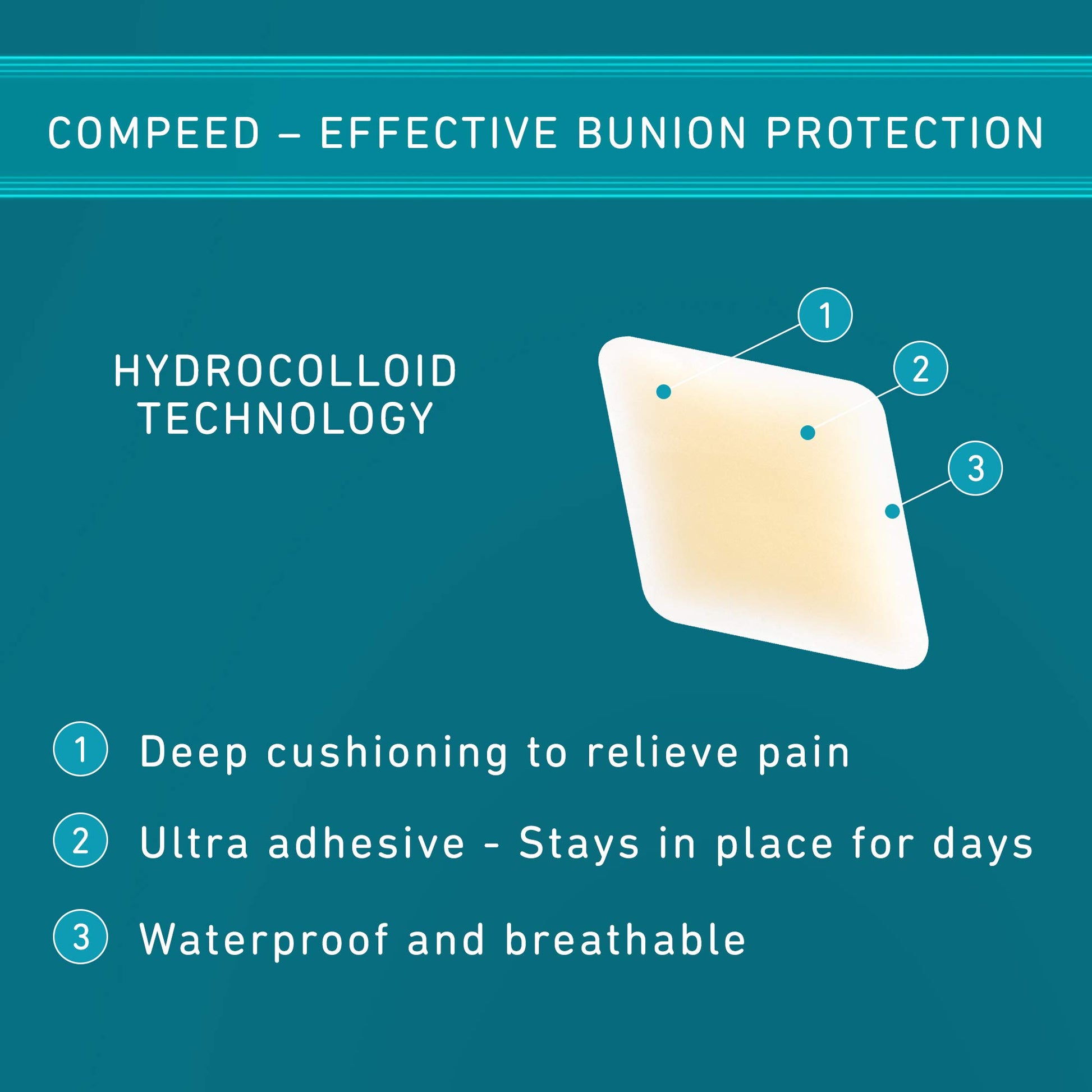 Compeed Bunion Plasters, 5 Hydrocolloid Plasters, Foot Treatment, Effective Protection Against Pressure and Rubbing, Dimensions: 4.7 cm x6.8 cm-7