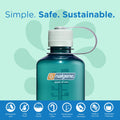 Nalgene Sustain Tritan BPA-Free Water Bottle Made with Material Derived from 50% Plastic Waste, 16 OZ, Narrow Mouth, Trout-2