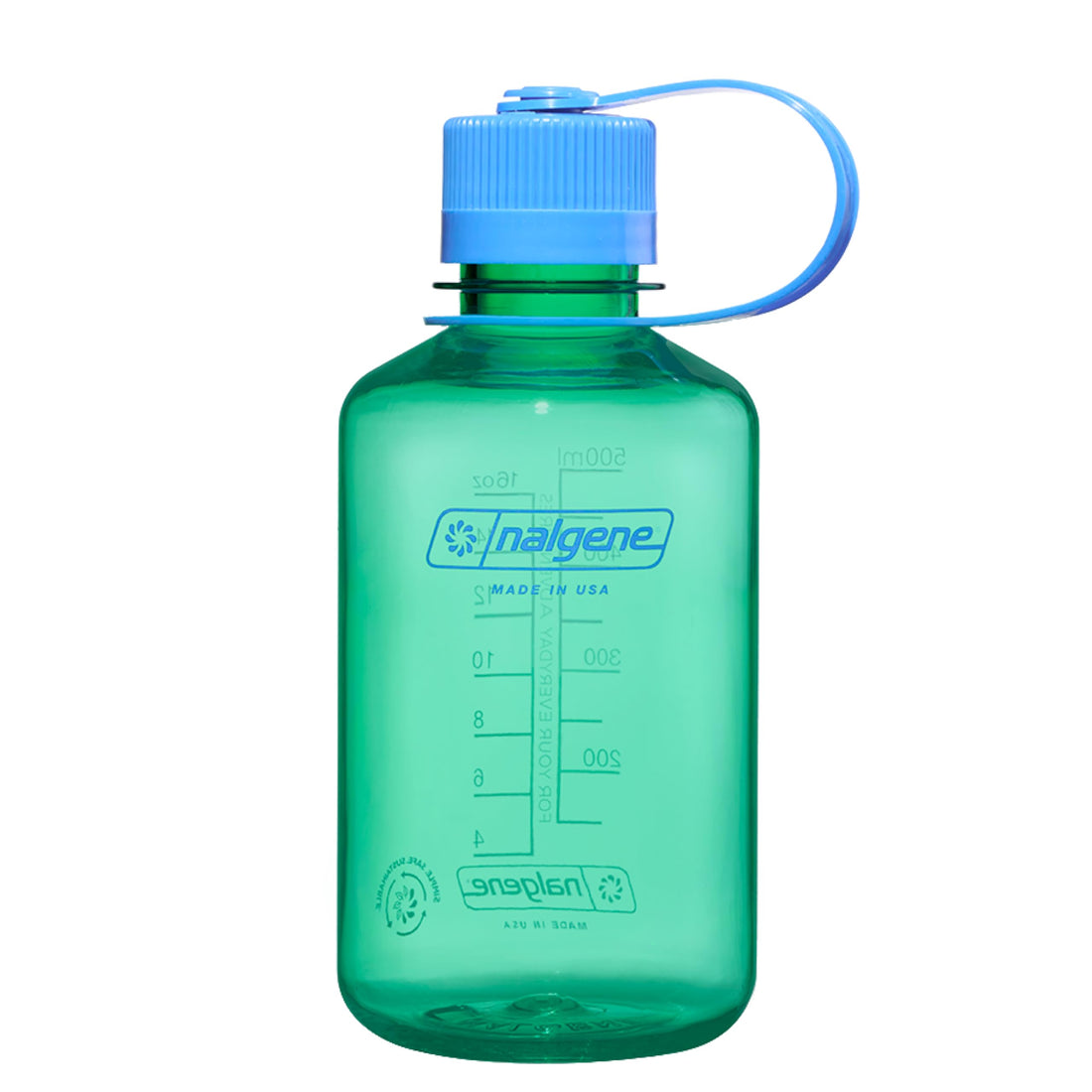 Nalgene Water Bottle - Lightweight Sustain Tritan BPA-Free Shatterproof Bottle for Backpacking, Hiking, Gym, 16 OZ, Narrow Mouth, Pastel Green-1
