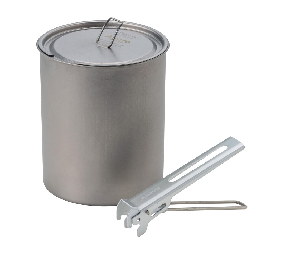 SOTO Titanium Pot, Ultralight Backpacking Pot with Lifter for Camping Hiking, Backpacking, Outdoor & Picnic (750ml)-1