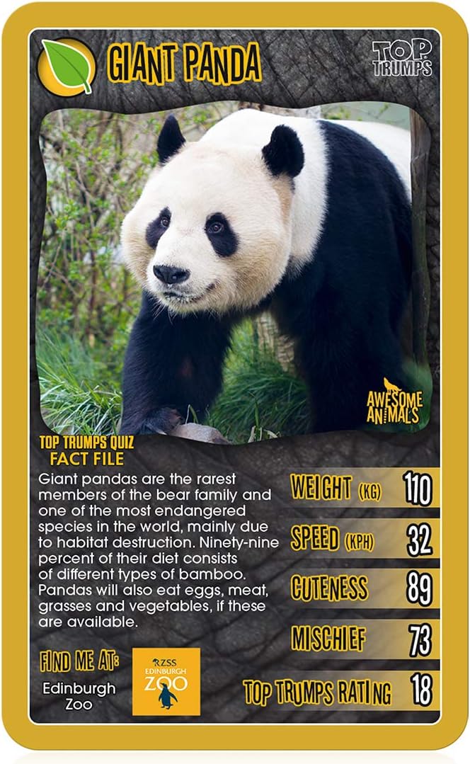 Top Trumps Card Game Awsome Animals 