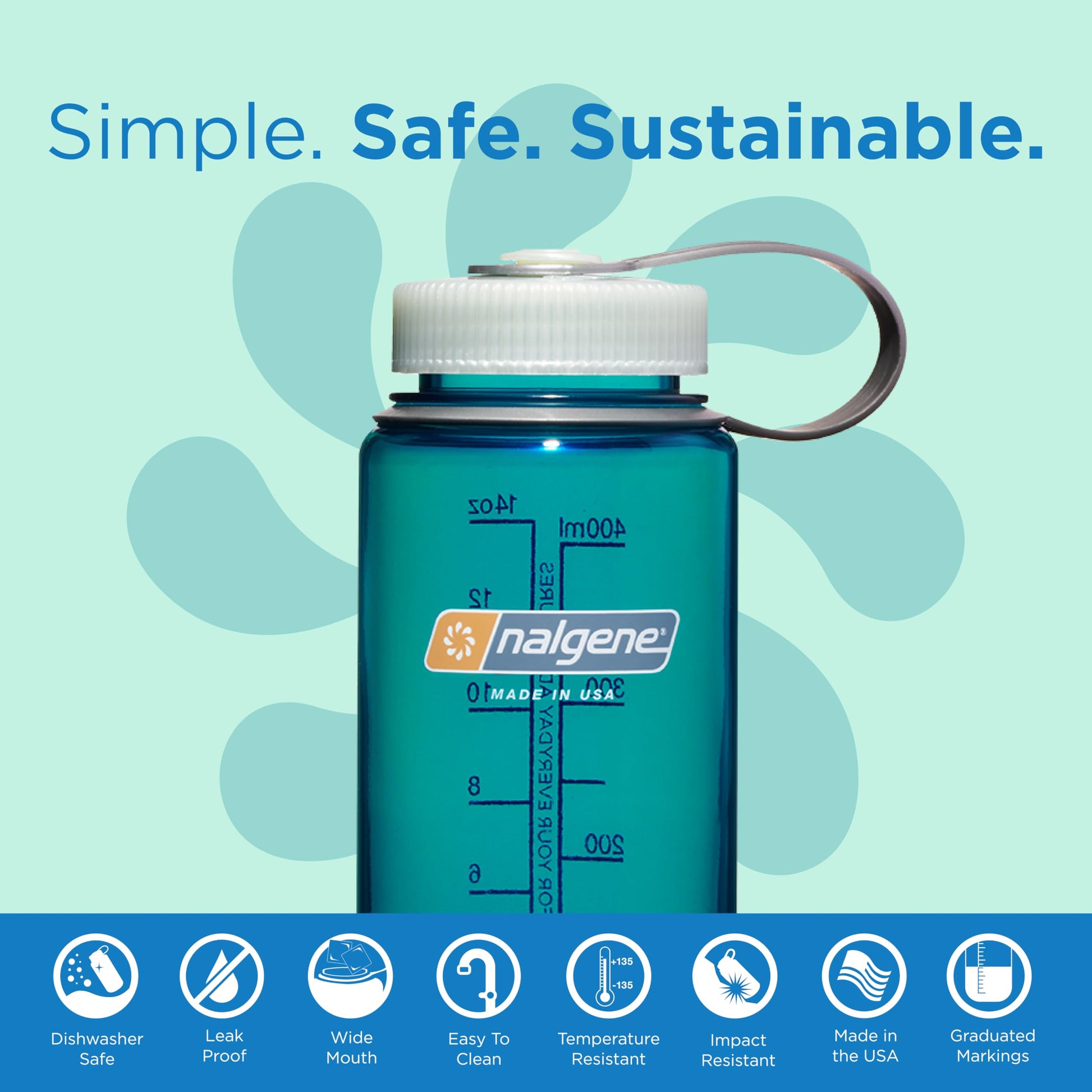 Nalgene Sustain 16oz Wm Water Bottle Trout 16 Ounce-2