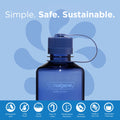 Nalgene Sustain Tritan BPA-Free Water Bottle Made with Material Derived from 50% Plastic Waste, 16 OZ, Narrow Mouth, Denim-2