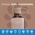 Nalgene Sustain Tritan BPA-Free Water Bottle Made with Material Derived from 50% Plastic Waste, 16 OZ, Narrow Mouth, Mocha-2