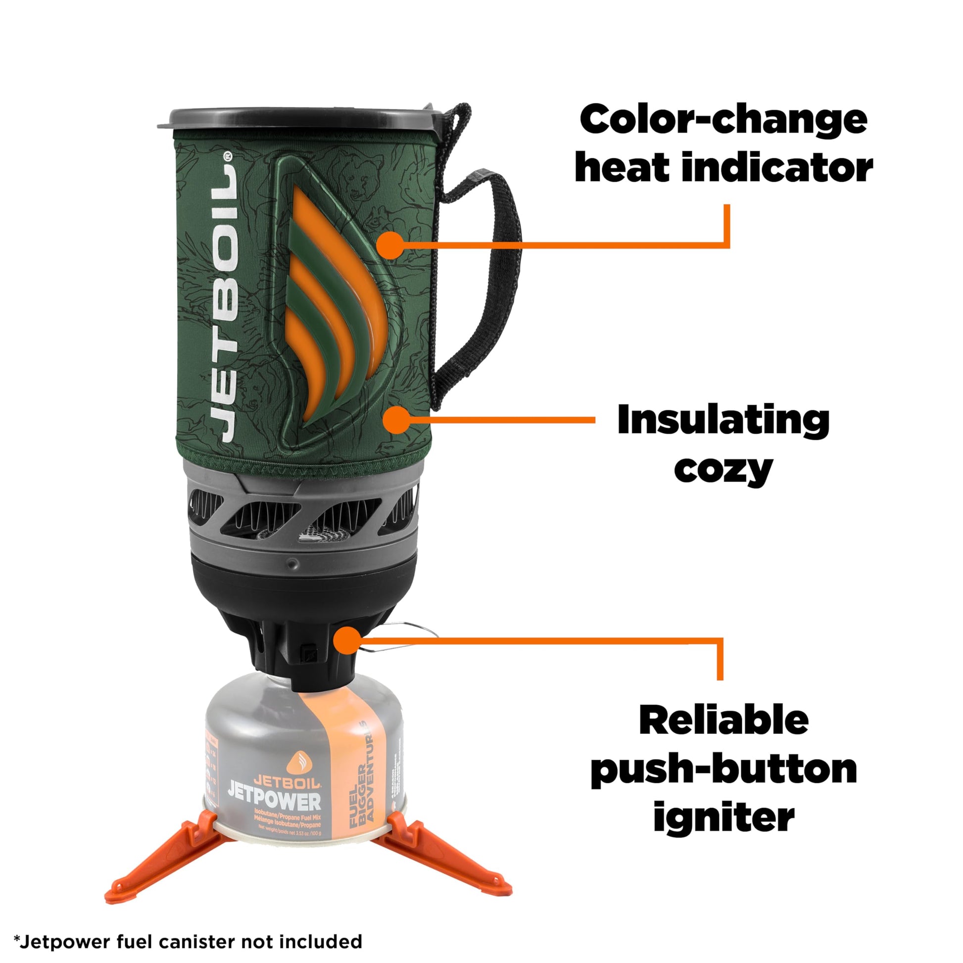 Jetboil Flash Camping and Backpacking Stove Cooking System, Wild-4
