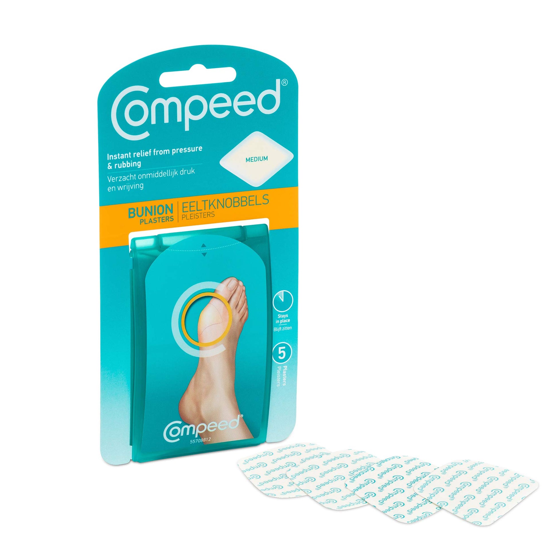 Compeed Bunion Plasters, 5 Hydrocolloid Plasters, Foot Treatment, Effective Protection Against Pressure and Rubbing, Dimensions: 4.7 cm x6.8 cm-3