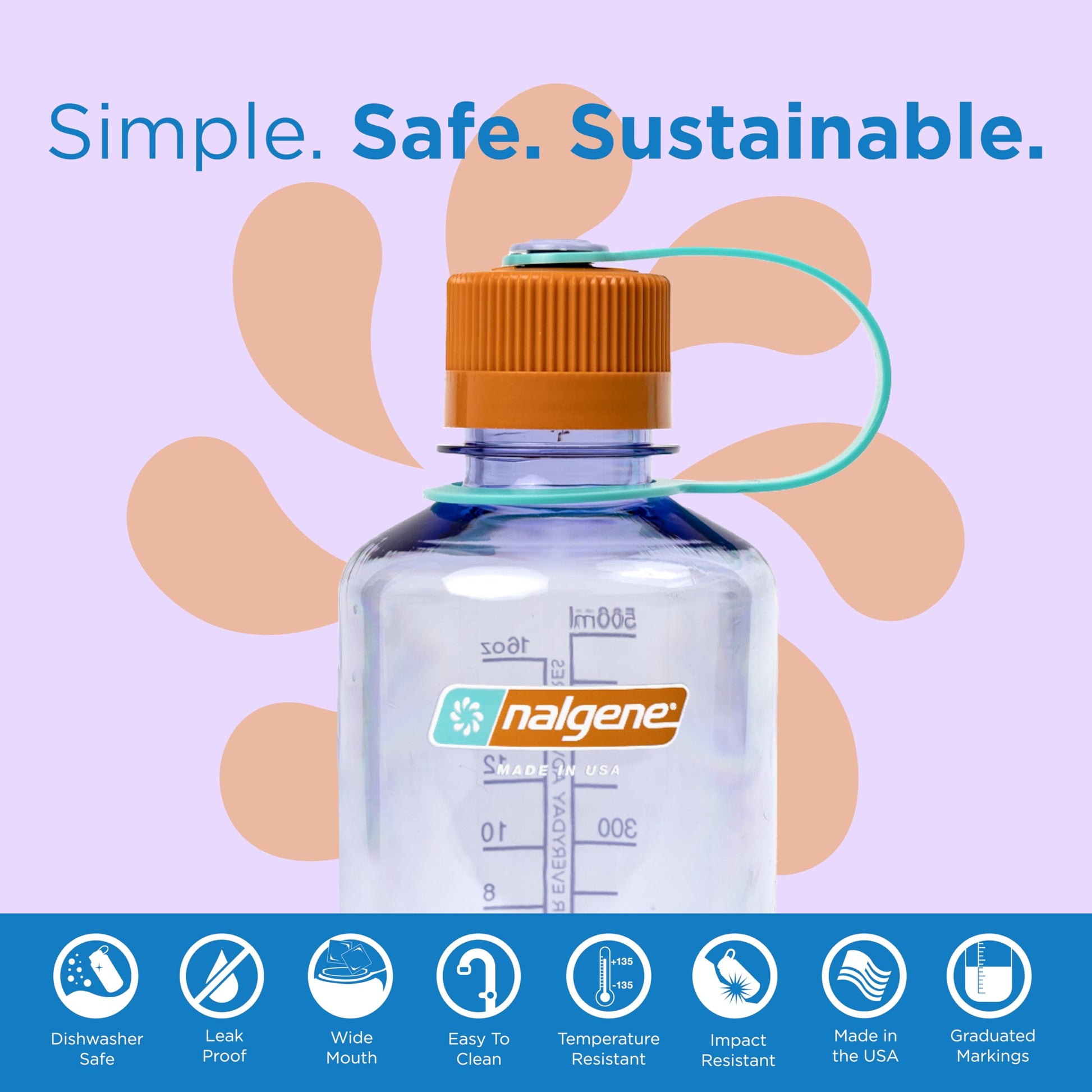 Nalgene Sustain Water Bottle Electric Magenta 16 Ounce-2