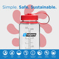 Nalgene Sustain Tritan BPA-Free Water Bottle Made with Material Derived from 50% Plastic Waste, 16 OZ, Wide Mouth, Clear-2