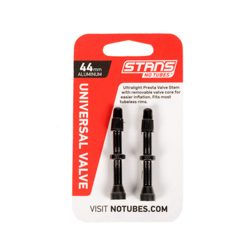 Stan's NoTubes Unisex - Adult Notubes Universal Valve Aluminium, Black up to 8 mm Valve Hole, 44 mm-1