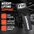 Team Industry Wrist Wraps - No Thumb Loop Lifting Straps - Wrist Straps For Men & Women. Gym, Crossfit, Power Lifting, Body Building, Weightlifting, Deadlift (Black/Neon Orange Logo, 16