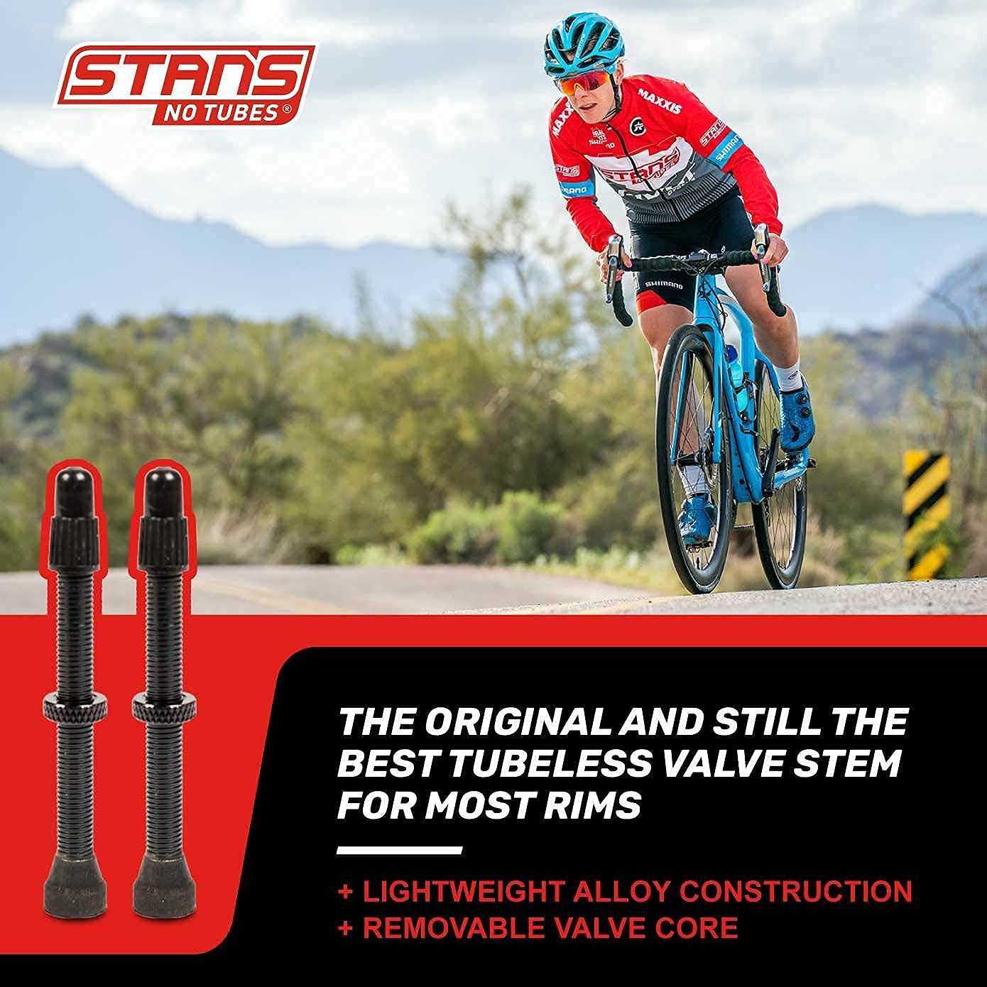 Stan'S Notubes As0149 Universal Valve Aluminium, Black Up to 8 mm Valve Hole, 55 mm-5