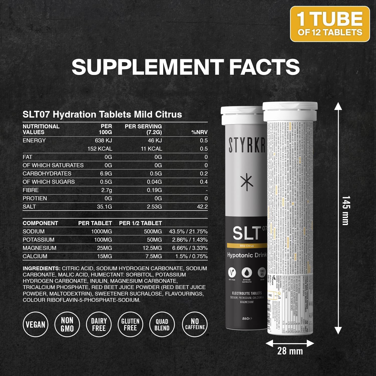 STYRKR Sample Taster Bundle - 3 x BAR 50 Rice Bars, 2 x Tubes of SLT Hypnotic Electrolyte Tablets (1 x 1000mg, 1 x 50mg) For Cycling & Running.-7
