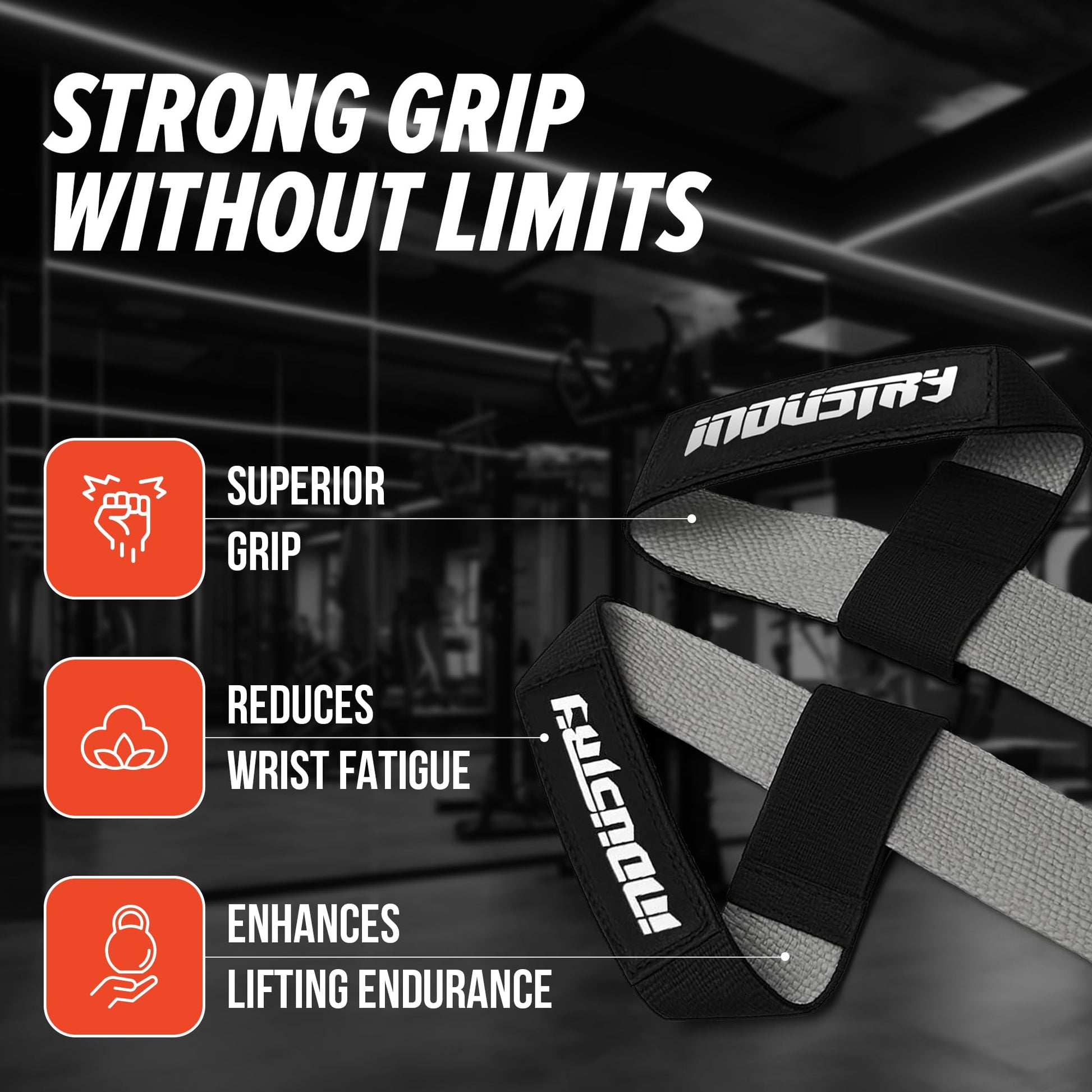 Industry Pro Dual-Ply Lifting Straps | Heavy-Duty Cotton Canvas | Reinforced Stitching | 500kg Load Capacity | 24" & 27.5" Lengths | Anti-Fray Edges | Sold as Pairs (Black, 24")