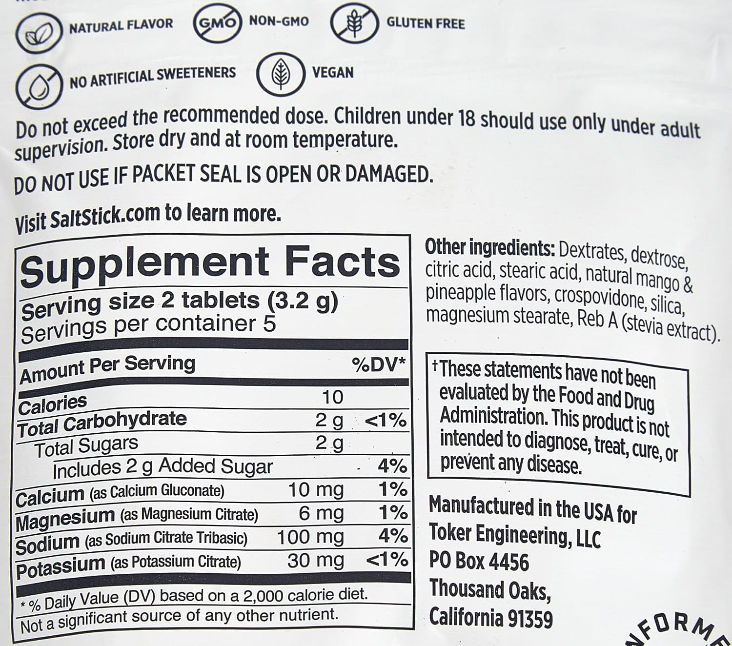 SaltStick Fastchews, Electrolyte Replacement Tablets for Rehydration, Exercise Recovery, Youth & Adult Athletes, Hiking & Sports Recovery, 2 x Packets of 10 Tablets (Tropical Mango)-8