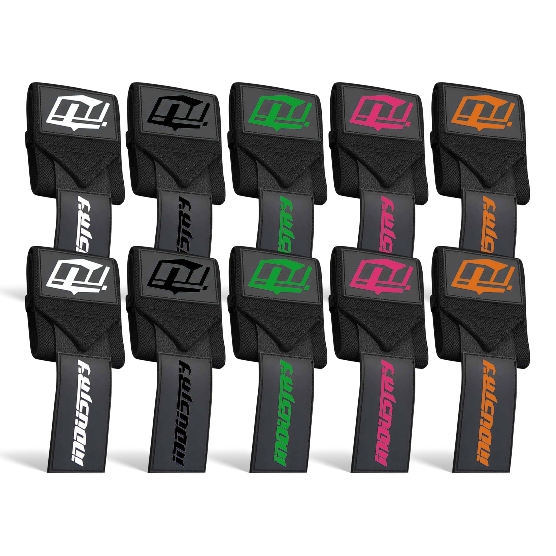 Team Industry Wrist Wraps - No Thumb Loop Lifting Straps - Wrist Straps For Men & Women. Gym, Crossfit, Power Lifting, Body Building, Weightlifting, Deadlift (Black/Neon Orange Logo, 16")-8