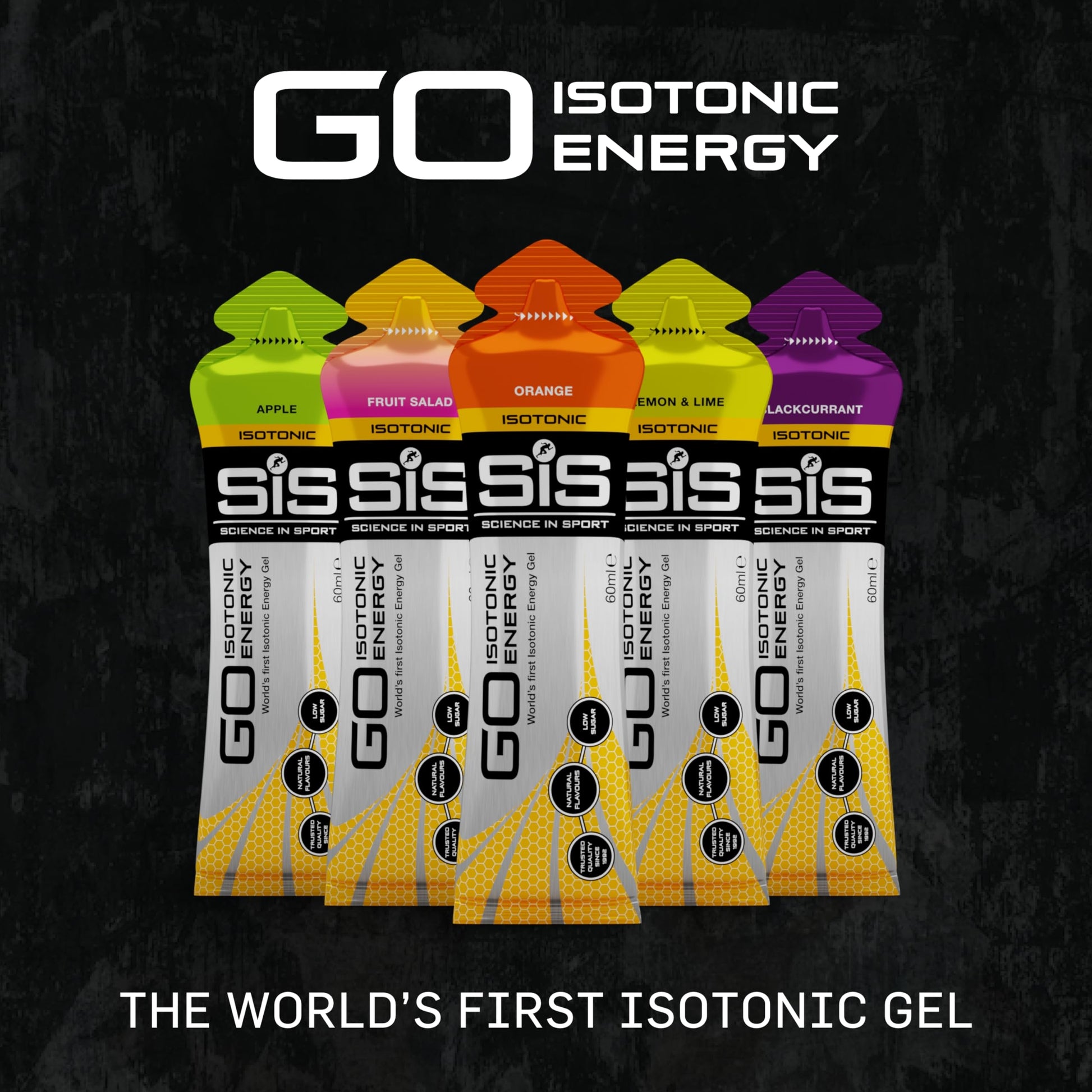 Science In Sport GO Isotonic Energy Gels, Running Gels with 22g Carbohydrates, Low Sugar, Variety Pack of Assorted Flavours, 60ml Per Serving (7 Pack)-5