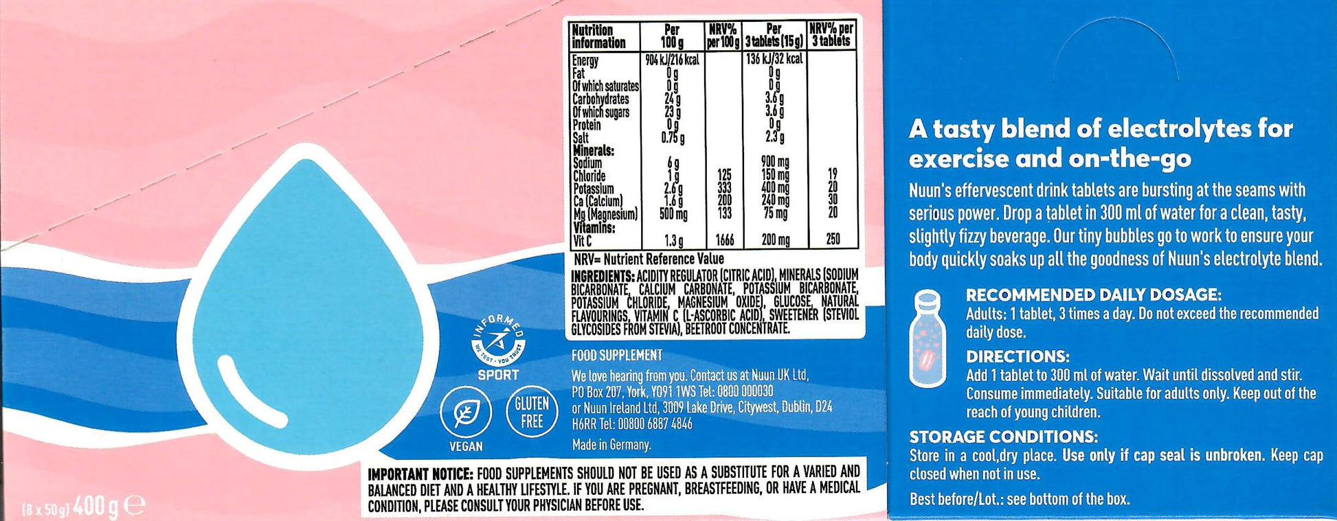 NUUN Sport Electrolytes Hydration Tablets - 4 Tubes of Electrolyte Tabs (40 Total Tablets) Bundled with A Pack of Elastic No-tie Reflective Shoe Laces (Strawberry Lemonade)-5