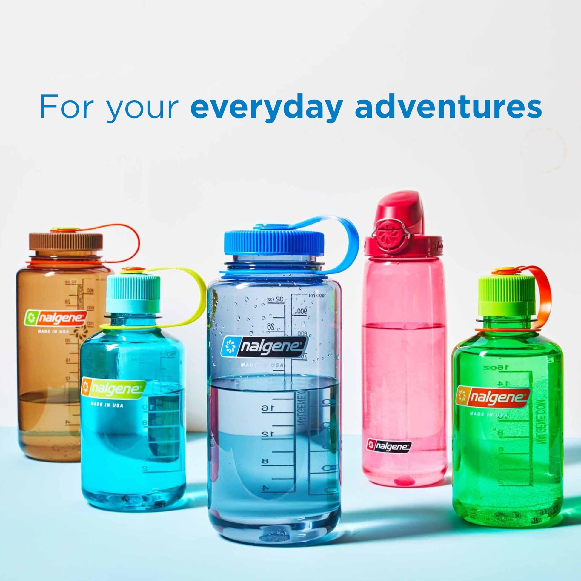 Nalgene Water Bottle - Lightweight Sustain Tritan BPA-Free Shatterproof Bottle for Backpacking, Hiking, Gym, 32 OZ, Wide Mouth, Indigo-3