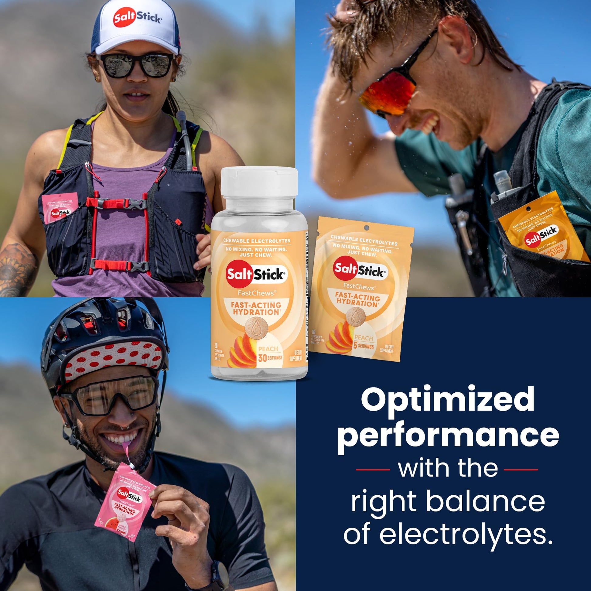 Saltstick Fastchews Perfectly Peach - Pack of 10 Chews