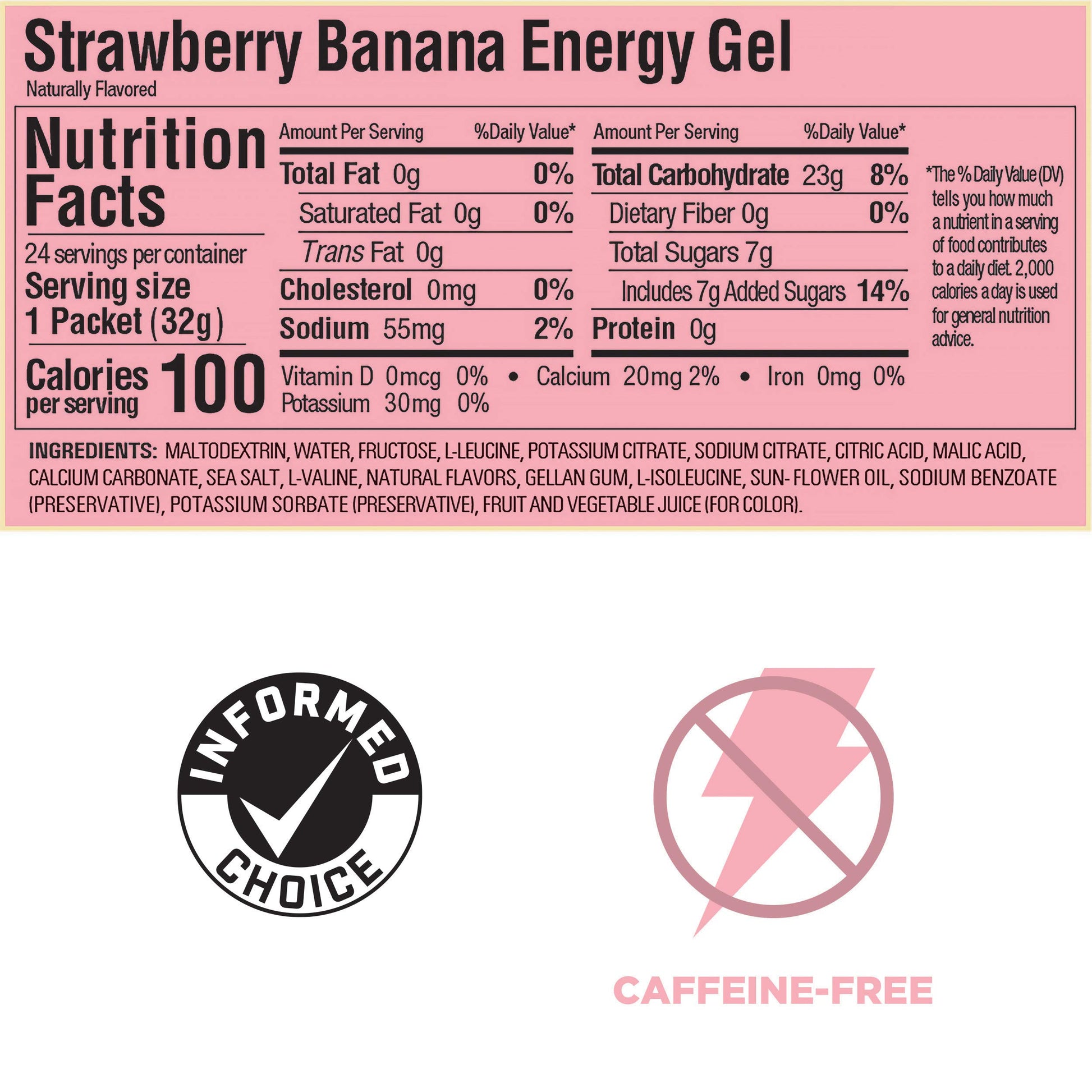 GU Energy Gel Strawberry Banana, GU Naturally Flavored Sports Gel with Caffeinated On-the-Go, Energy Gels 24 Pack Strawberry Banana Flavour for Cycling and Marathon, Sports Nutrition with Electrolytes-6