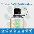 Nalgene Sustain Tritan BPA-Free Water Bottle Made with Material Derived from 50% Plastic Waste, 16 OZ, Narrow Mouth, Rainbow Snake-2
