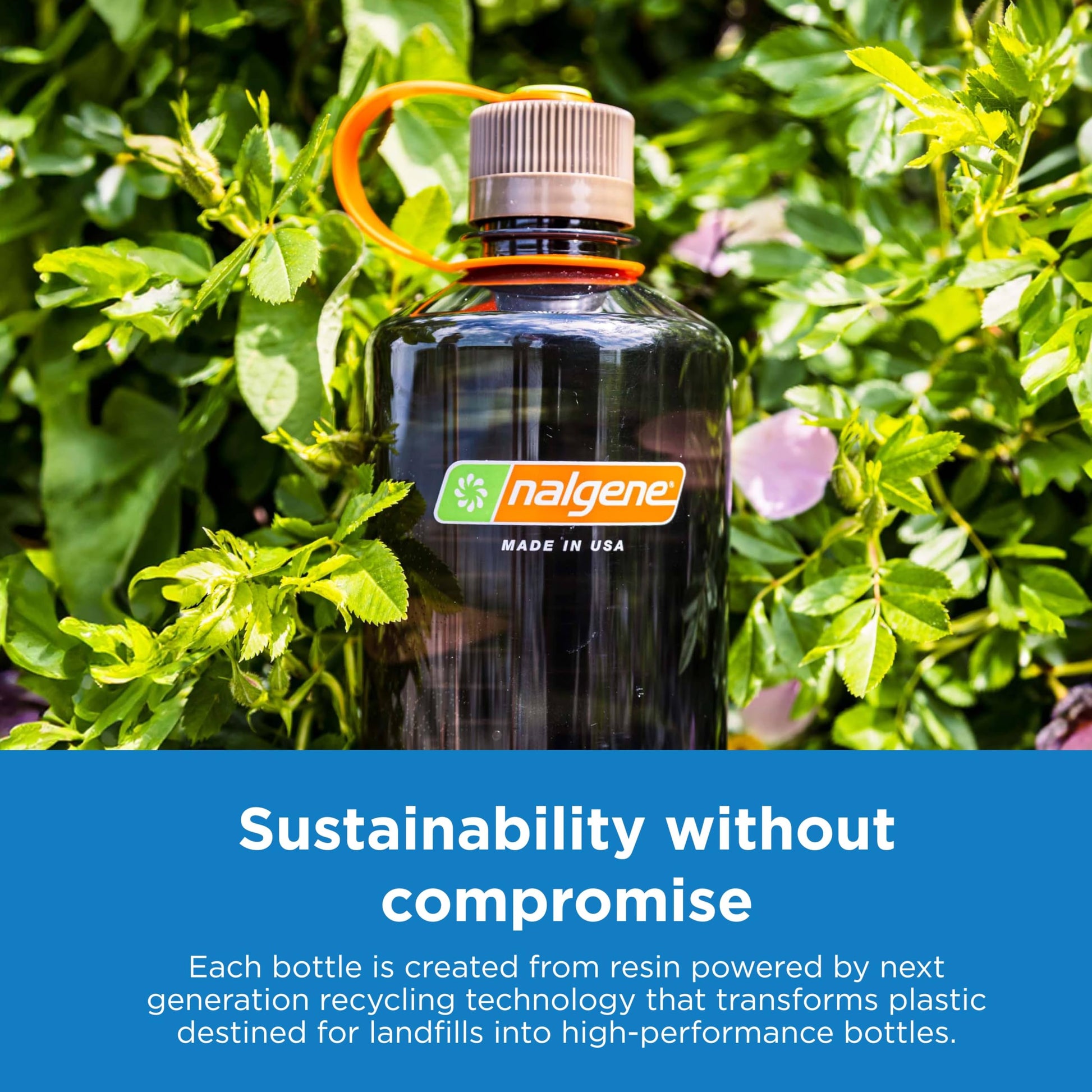 Nalgene Water Bottle - Lightweight Sustain Tritan BPA-Free Shatterproof Bottle for Backpacking, Hiking, Gym, 16 OZ, Wide Mouth, Laker-4