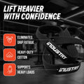 Industry Figure 8 Lifting Straps - Heavy-Duty Deadlift Wrist Wraps - Industrial Cotton Grip Support - Reinforced Gym Straps Weight Lifting - Powerlifting Bar Support Loops (Black, Regular Bar)-3